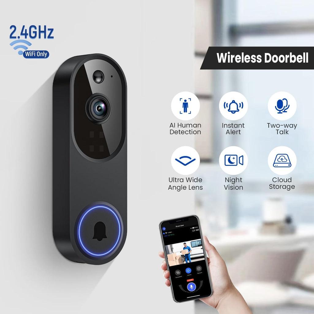 Wireless Smart Video Doorbell Phone Ring