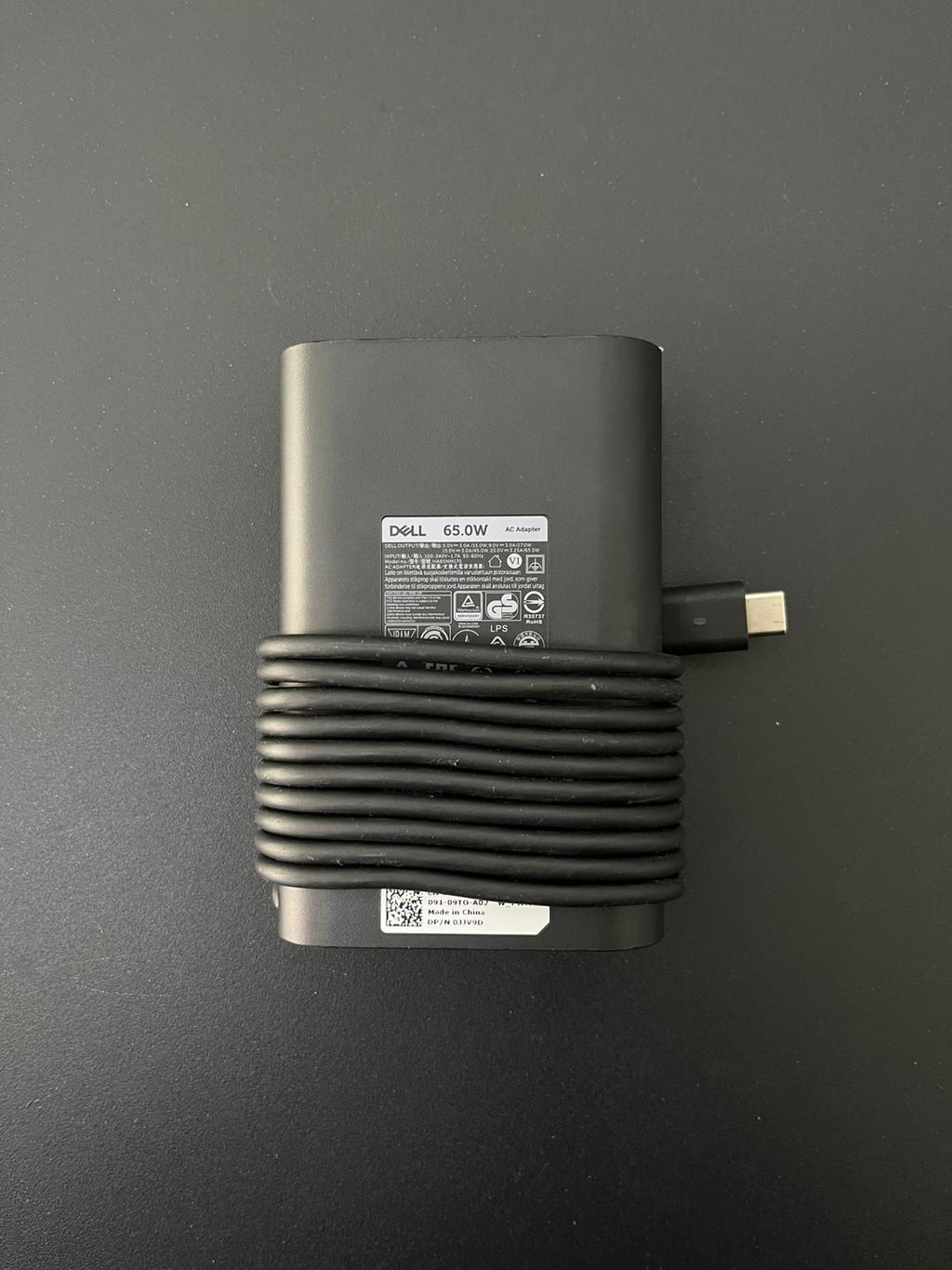 Original Dell Latitude Laptop 65W Type-C Adapter Charger With Power Lead