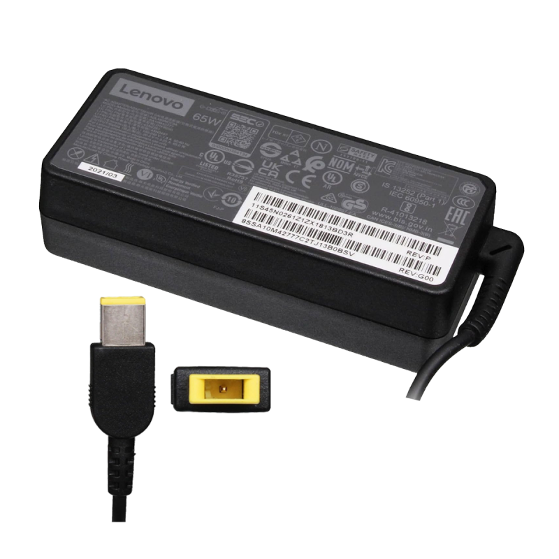 Genuine Lenovo 65W Charger Rectangle Tip Power Adaptor