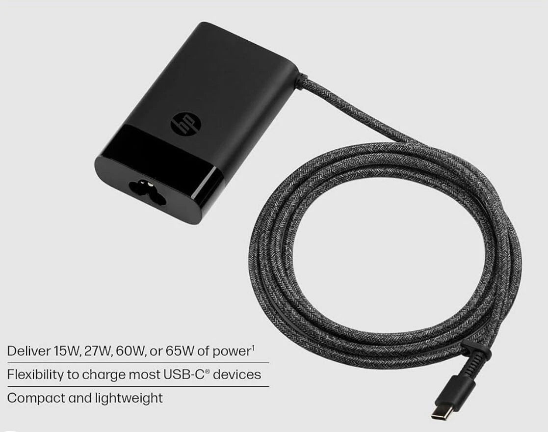New Genuine HP USB-C 65W Laptop Charger